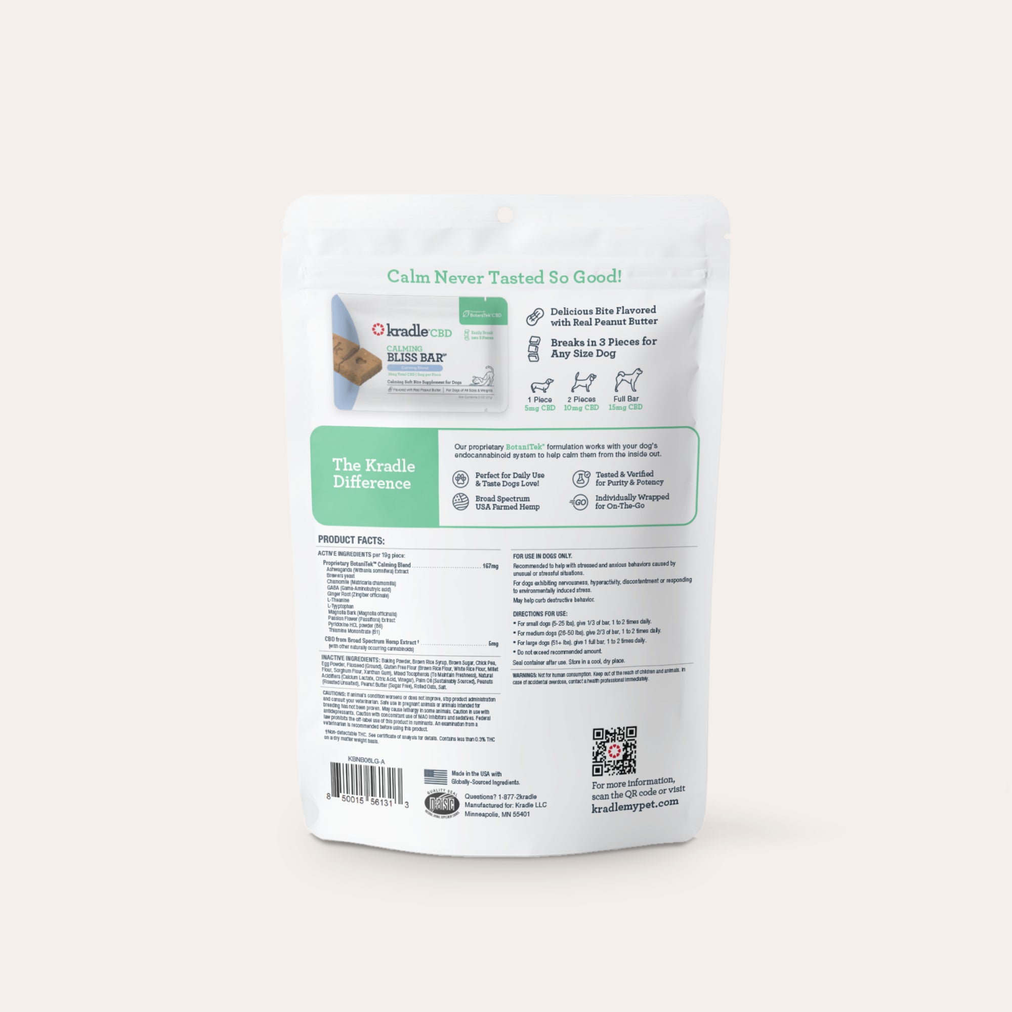 Peanut Butter CBD Calming Bliss Bar