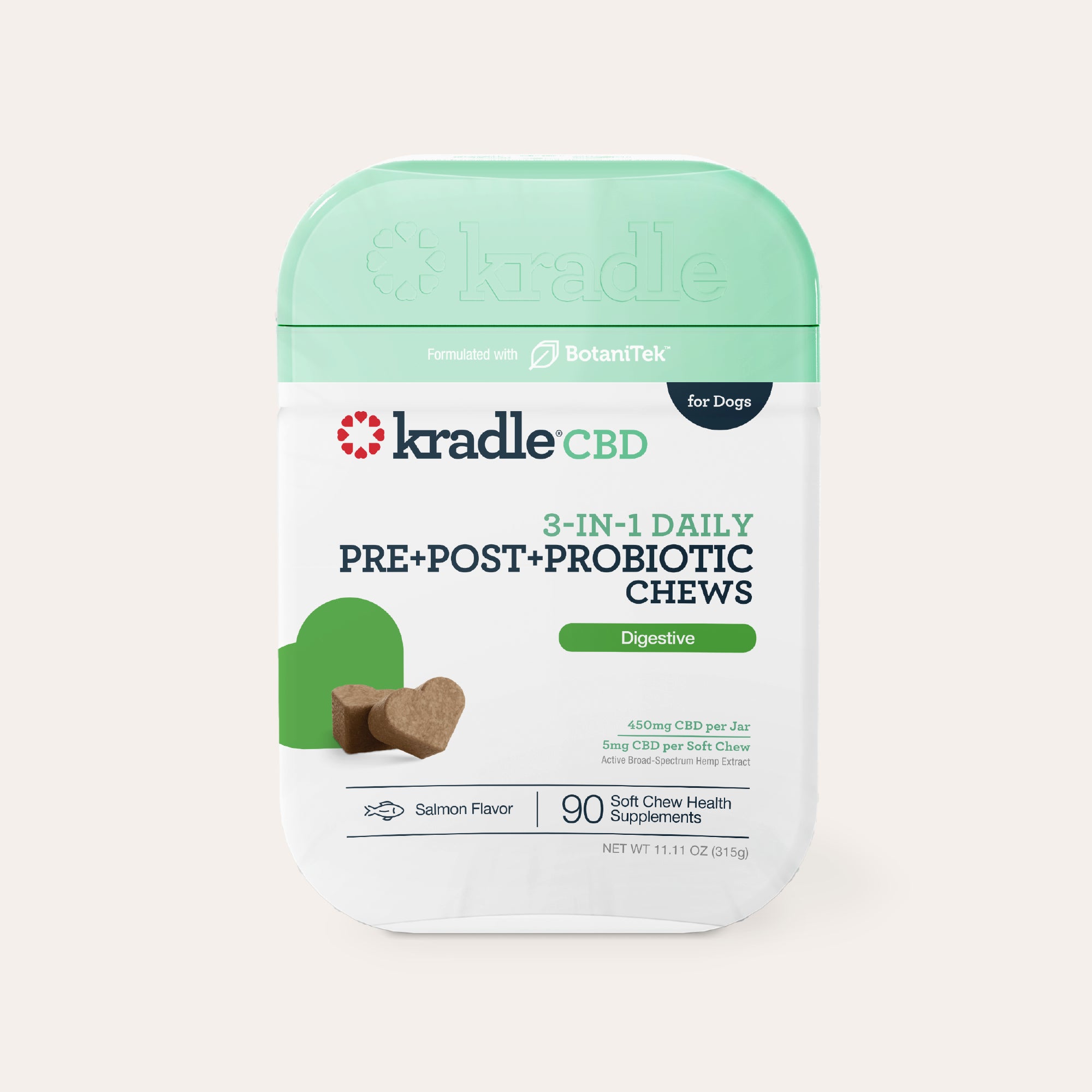 3-in-1 CBD Pre & Probiotic Digestive Health Chews | Kradle 3-in-1 CBD Pre & Probiotic Digestive Health Chews | Kradle