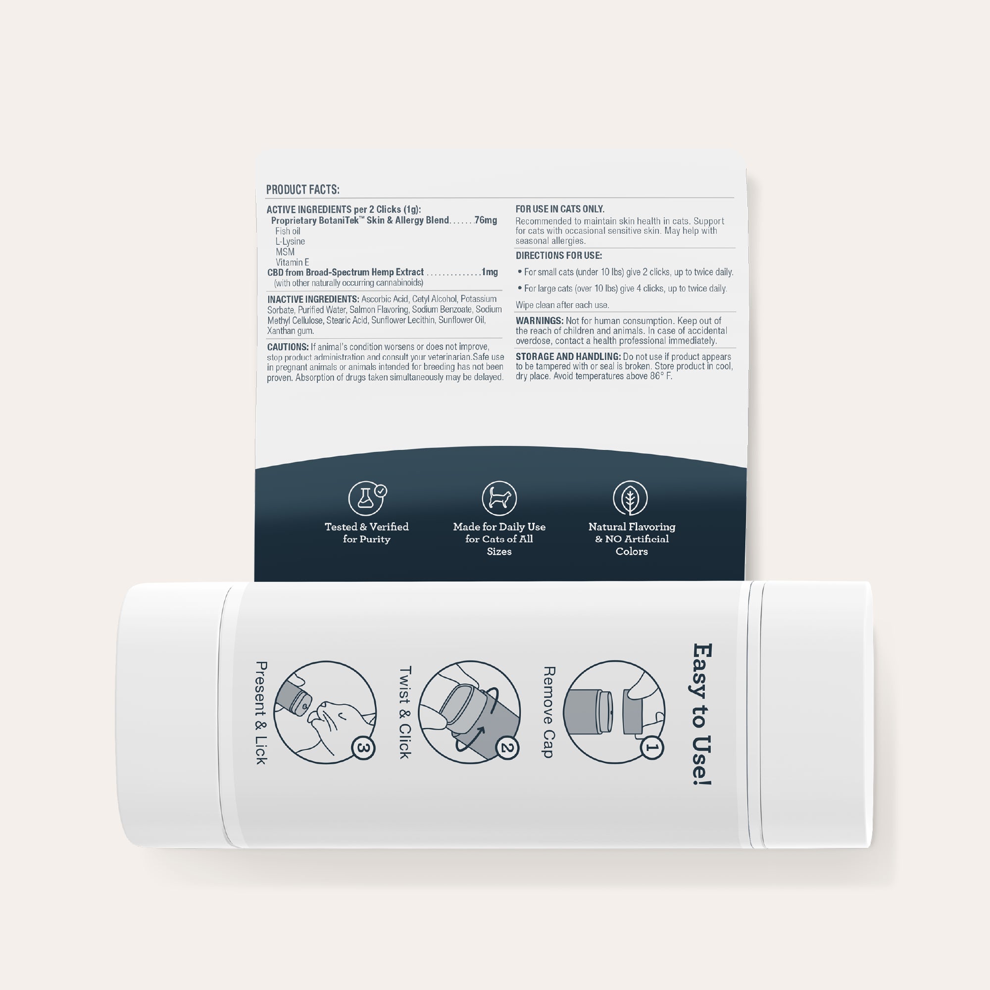CBD Cat Skin & Allergy Wellness Lick