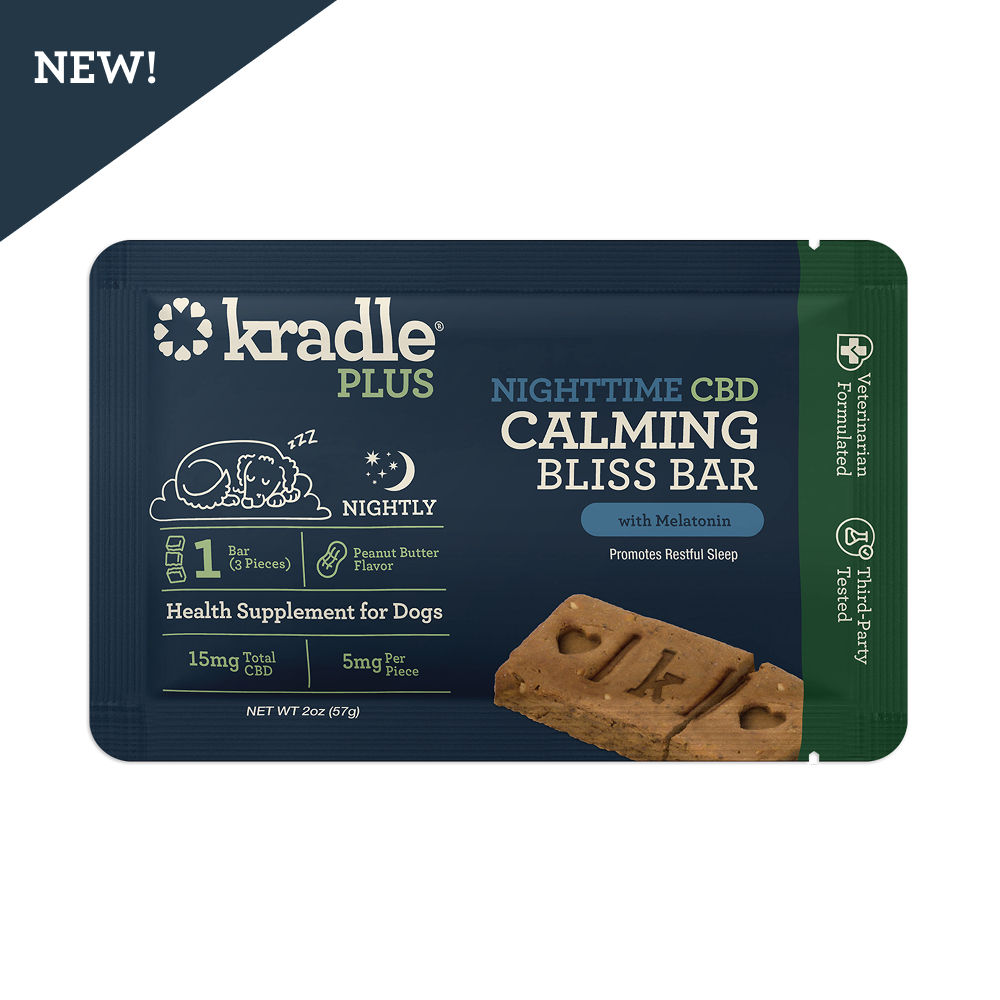 CBD Nighttime Bar for Dogs | Peanut Butter Dog Chew | Kradle Bliss Bar CBD Nighttime Bar for Dogs | Peanut Butter Dog Chew | Kradle Bliss Bar