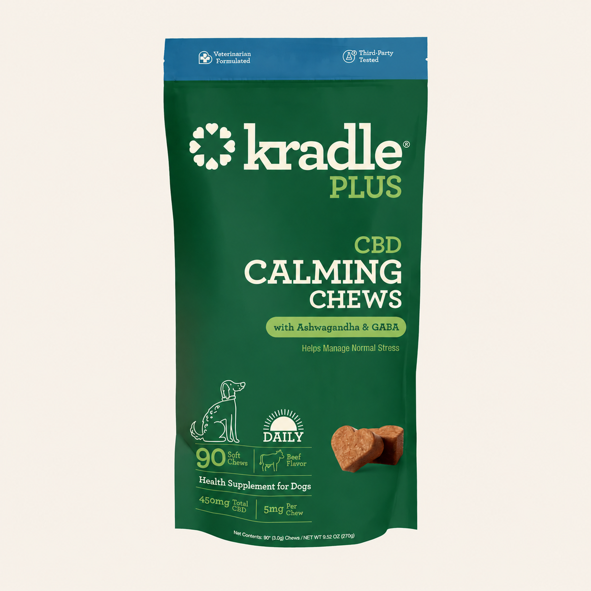 Kradle Plus CBD Calming Chews For Dogs