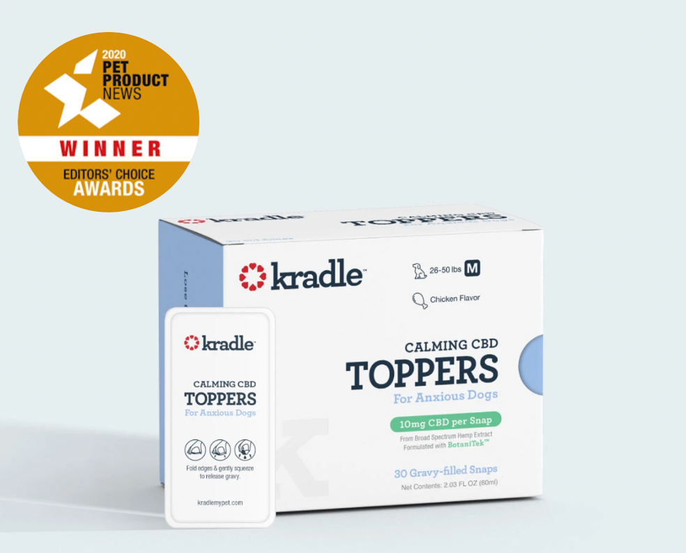 Kradle™ Calming CBD Toppers Product Named Pet Product News Editors’ Choice Award for 2020