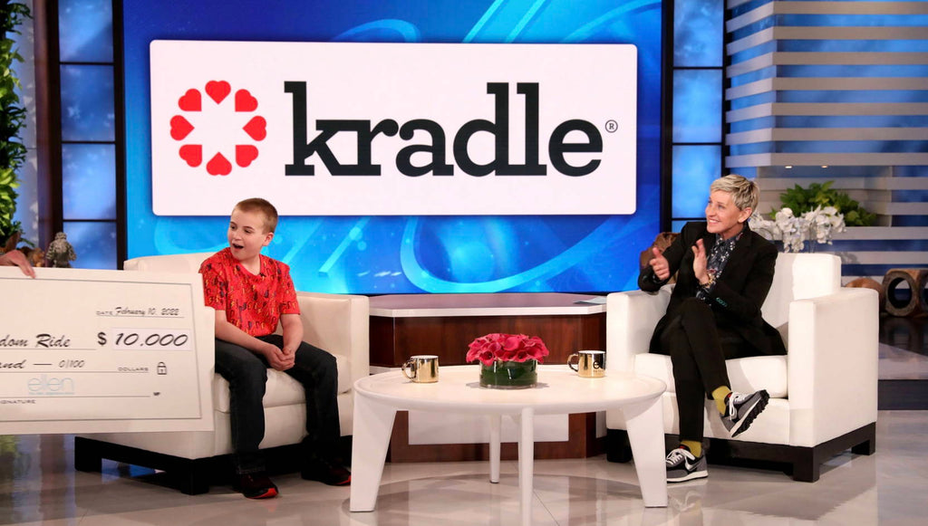 Kradle® Surprises Kid Dog Rescuer With Donation on The Ellen Show