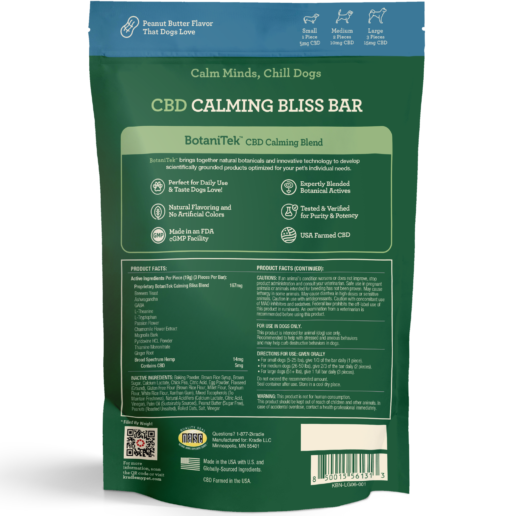 Peanut Butter CBD Calming Bliss Bar