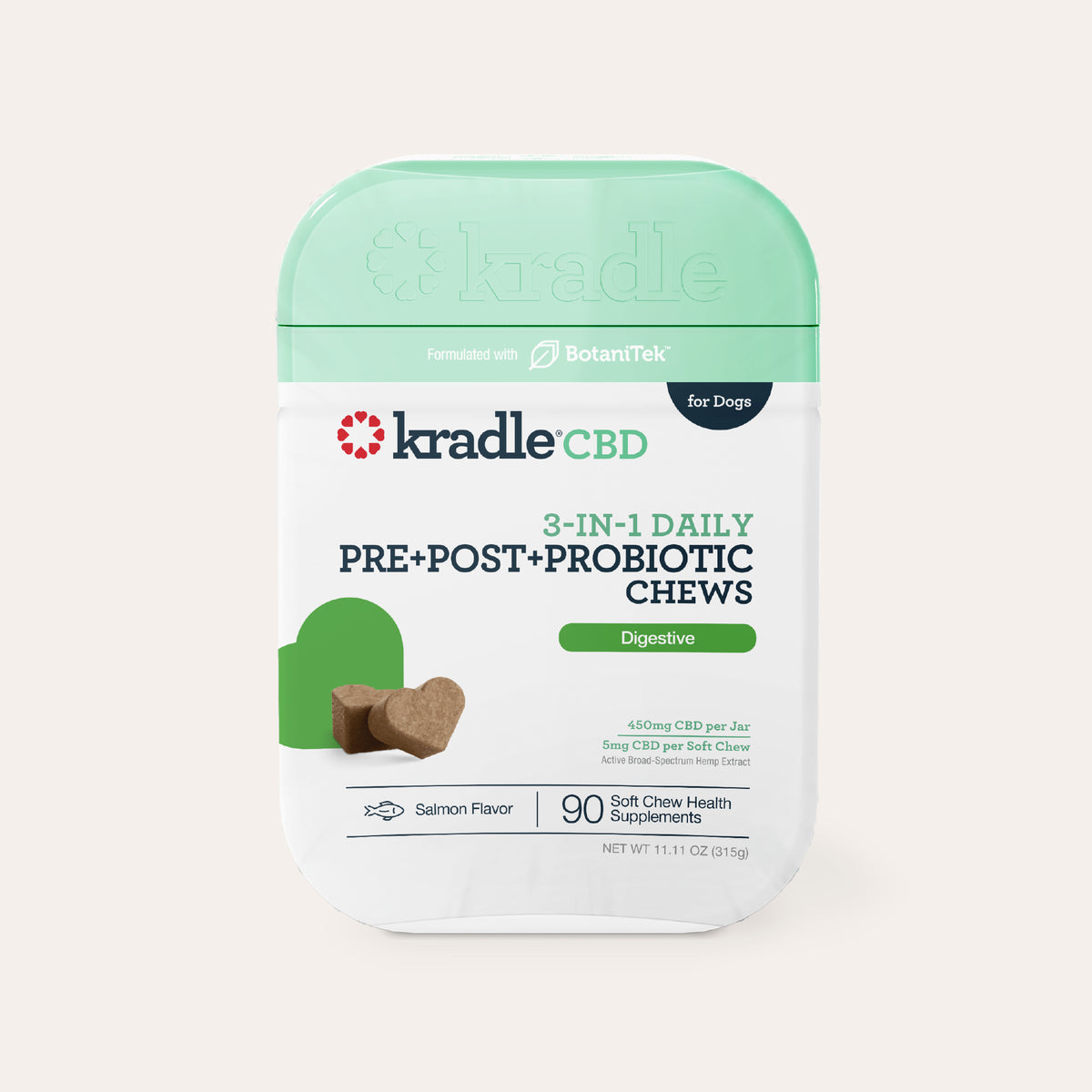 3-in-1 CBD Pre & Probiotic Digestive Health Chews | Kradle